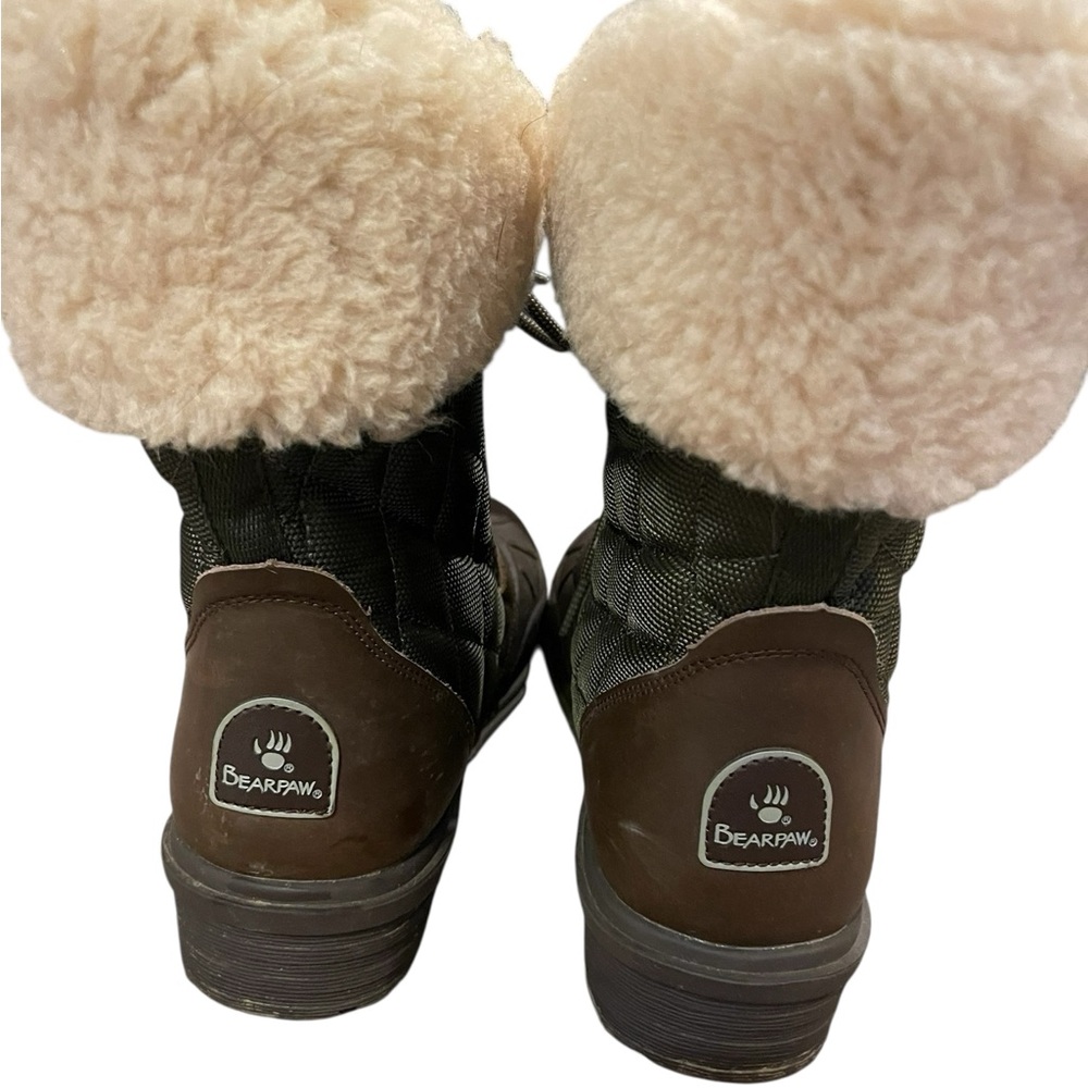 BearPaw Delta Tan and Cream Quilted Boots - Picture 5 of 7